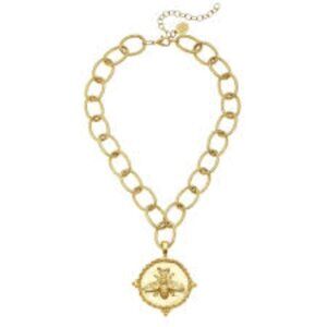 NWT  Bee Pendant on Loop Chain by SUSAN SHAW - tag intact but snipped off